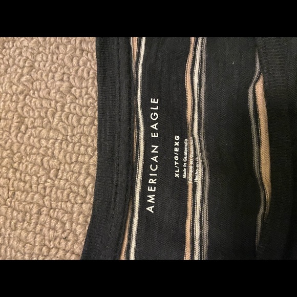 Cropped Striped American Eagle Shirt Size:XL - Picture 4 of 4